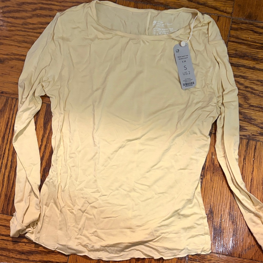 Elegant Yellow Long Sleeve Women's Top